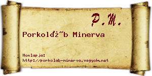 Porkoláb Minerva névjegykártya